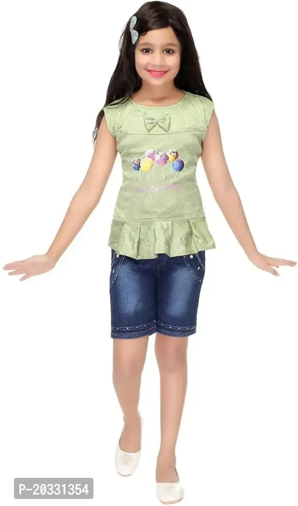 *SFC FASHIONS Girls Chiffon Casual Top and Jeans Clothing Set uploaded by business on 10/23/2023