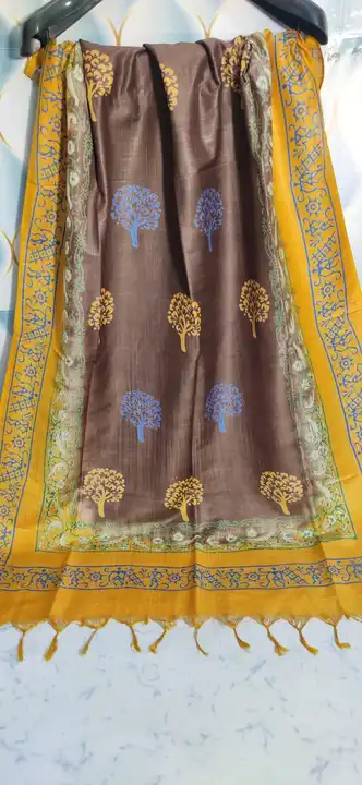 Tassar giccha silk uploaded by  bhagalpuri silk saree on 10/23/2023