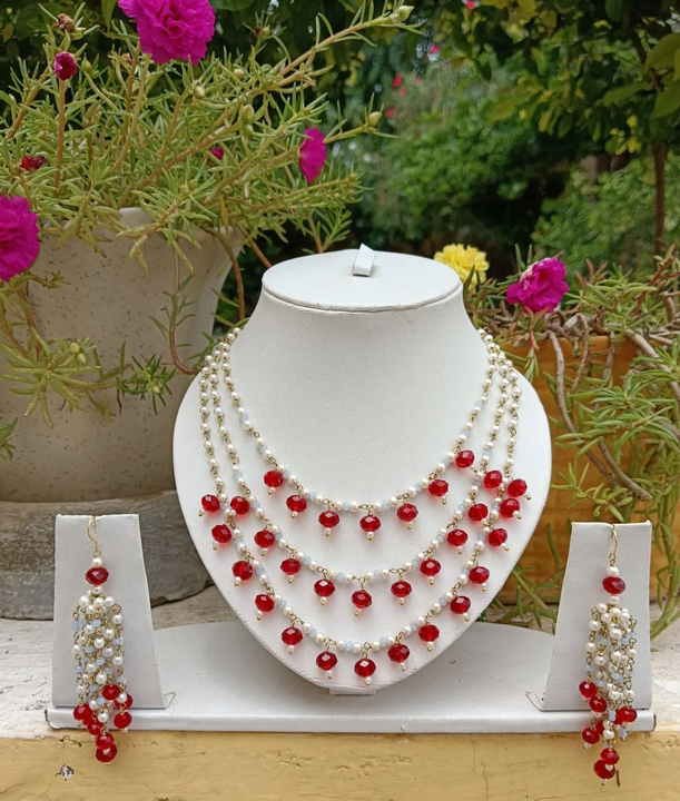 Necklace Earrings jewellery set  uploaded by ShreeShyamGemstone  on 10/23/2023