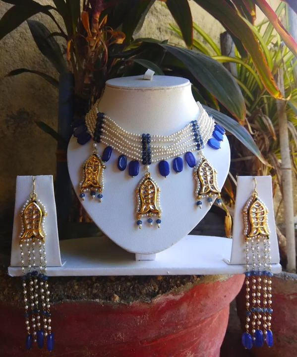 Handmade earrings necklaces set  uploaded by ShreeShyamGemstone  on 10/23/2023