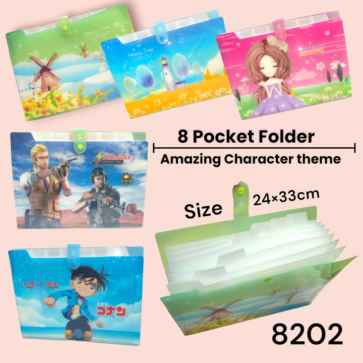 8 pocket folder with amazing Character theme  uploaded by business on 10/23/2023