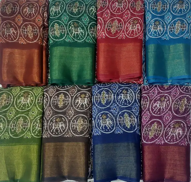 Trendy 5*2 cotton lilan type fancy fabric printed saree  uploaded by business on 10/23/2023