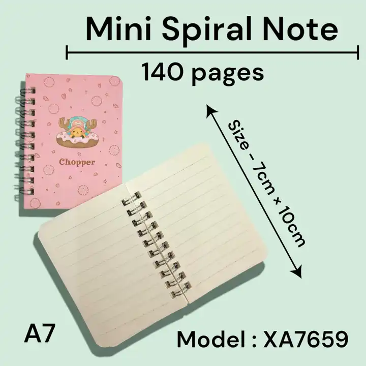 Mini Spiral notebook 140 Page's  uploaded by business on 10/23/2023