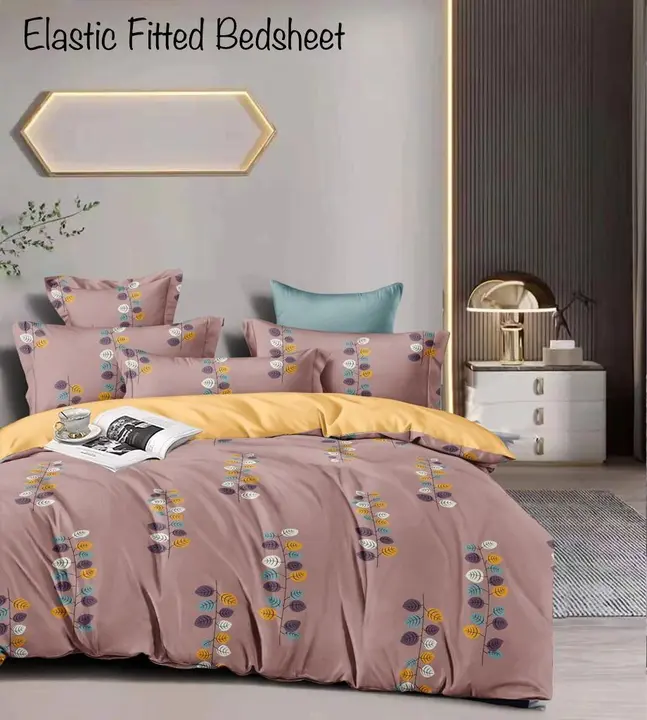 Elastic Fitted  Double Bedsheet with two  Pillow cover. And. Full Double bedsheet uploaded by Sonya enterprises on 10/23/2023