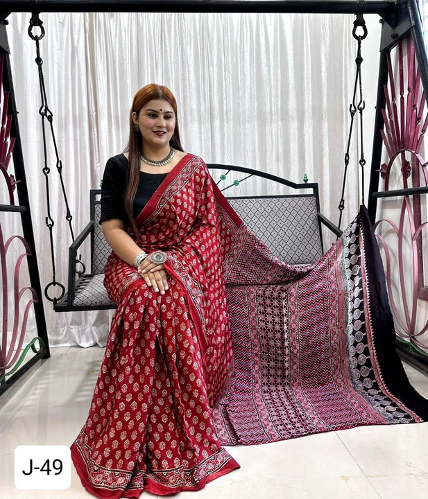 Ajrakh Saree uploaded by business on 10/24/2023