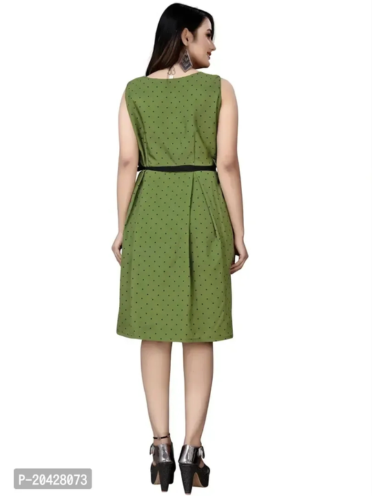 Stylish Green Crepe Printed A-Line Dress For Women uploaded by R M online shop  on 10/24/2023
