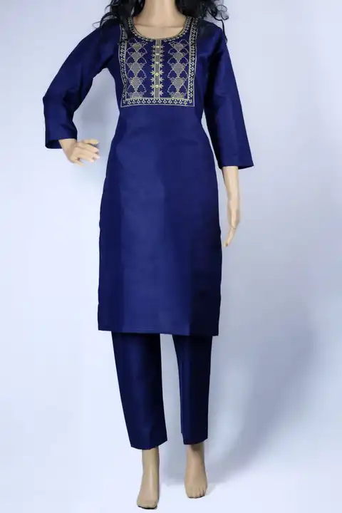 Embroidery cotton Kurti With Trouser  uploaded by The Indian Shop  on 10/24/2023