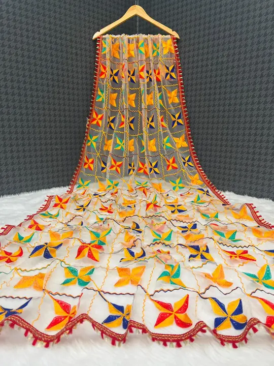 Net Embroidery multi colour women fancy dupatta  uploaded by business on 10/25/2023