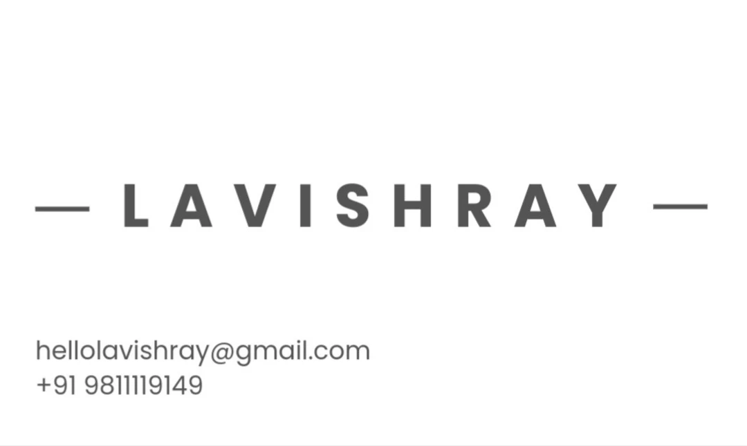 Visiting card store images of LAVISHRAY