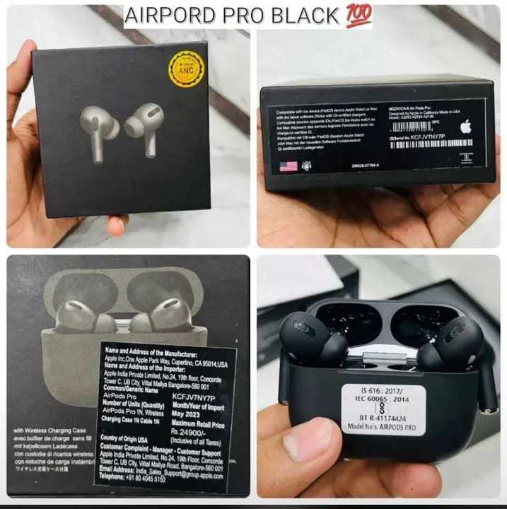 Post image Airpods pro black Available minimum 5 10 pis cash on delivery all over india 530 rupees per pis