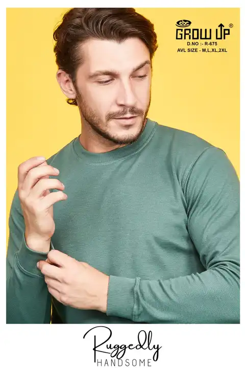 GROW UP Men's Plain Sweatshirt  uploaded by Maharashtra trading company on 10/26/2023