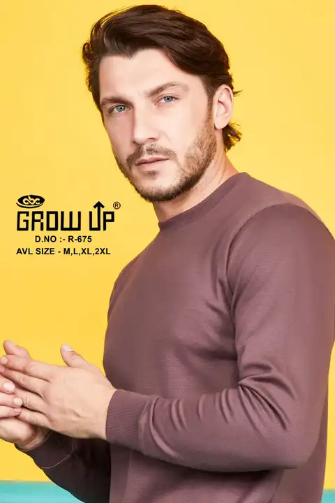 GROW UP Men's Plain Sweatshirt  uploaded by Maharashtra trading company on 10/26/2023