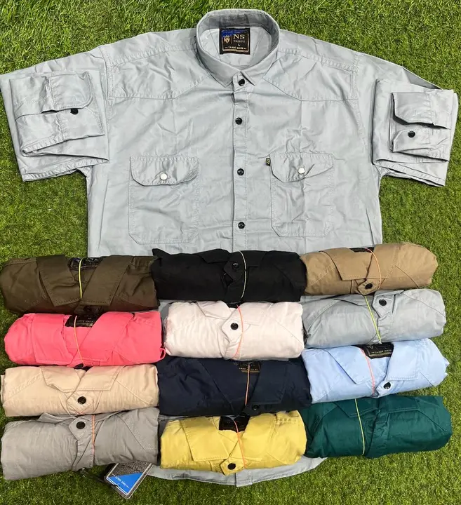 Double pocket Plain Shirt uploaded by MUMBAI SHIRTS  on 10/26/2023