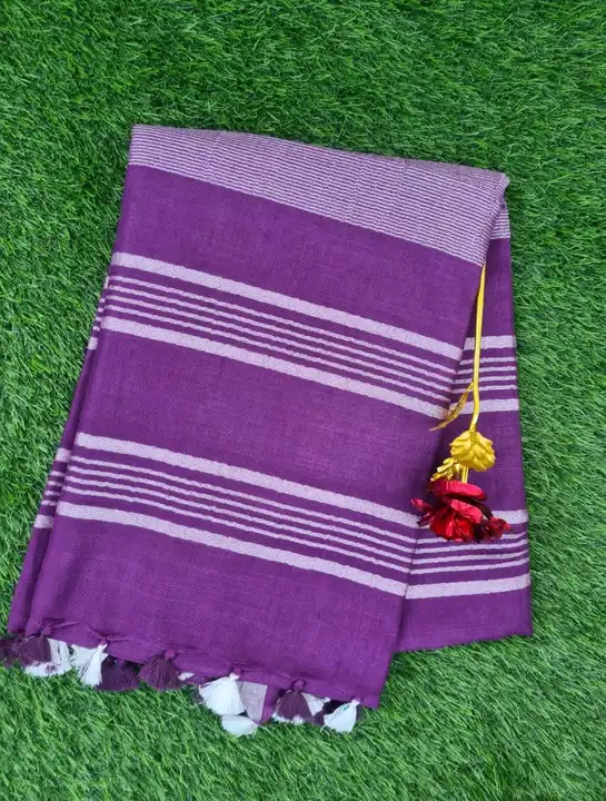 Cotton Linen saree  uploaded by business on 10/26/2023