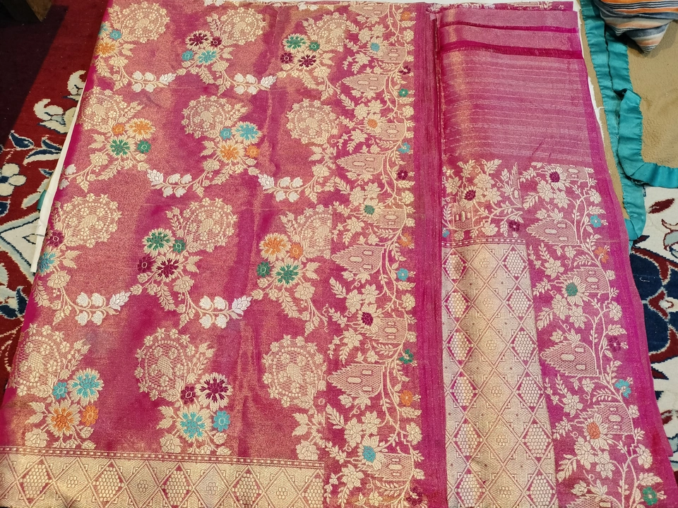 Pever tissuie arfi sarees uploaded by REAL SILK ART SAREES  on 10/26/2023