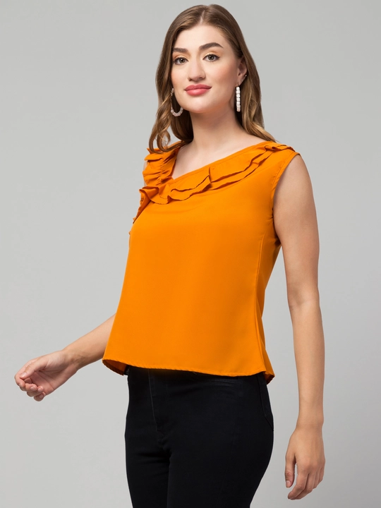 Crepe top with frill uploaded by business on 10/26/2023
