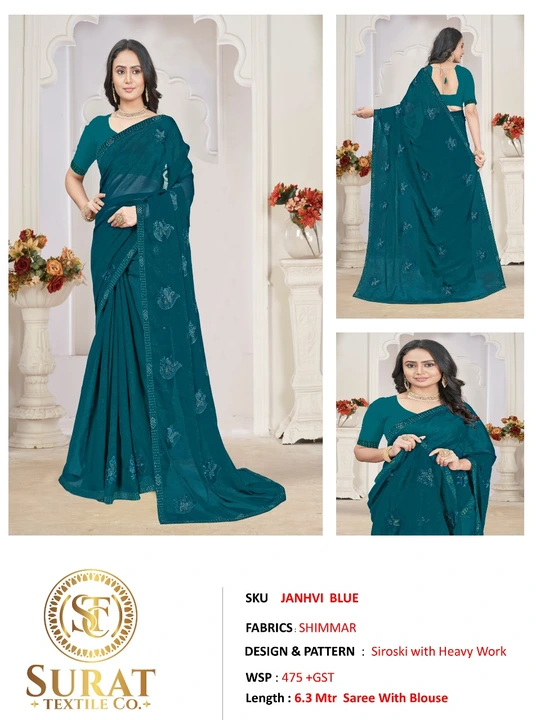JANHAVI BLUE  uploaded by Surat Textile Co. on 10/26/2023