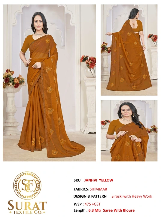 JANHAVI YELLOW  uploaded by Surat Textile Co. on 10/26/2023