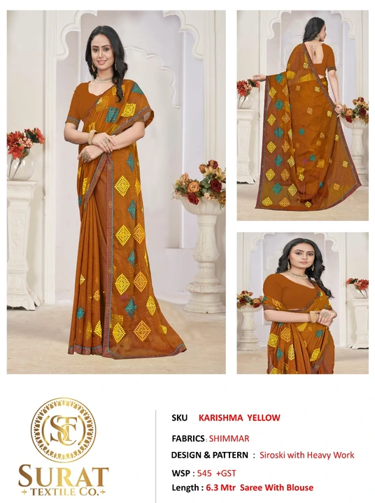 KARISHMA YELLOW  uploaded by Surat Textile Co. on 10/26/2023