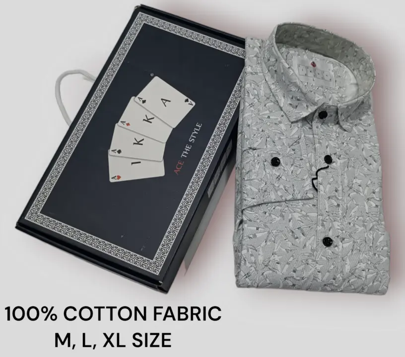 ♦️♣️1KKA♥️♠️ EXCLUSIVE 100% COTTON PRINTED BOX PACKING SHIRTS FOR MEN uploaded by business on 10/26/2023