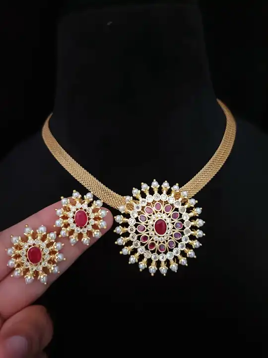 Kundan necklace set  uploaded by business on 10/26/2023