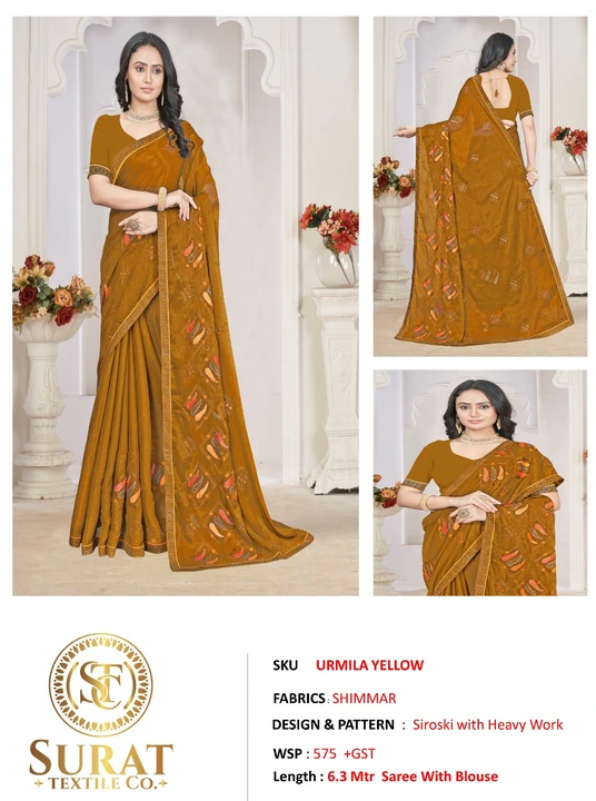 URMILA YELLOW  uploaded by Surat Textile Co. on 10/26/2023