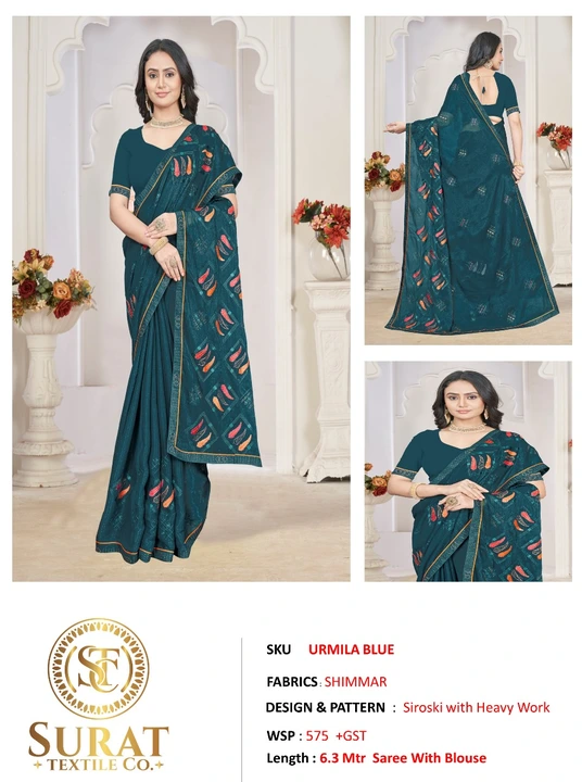 URMILA BLUE  uploaded by Surat Textile Co. on 10/26/2023