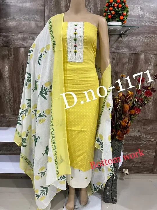 Pure cotton suit with cotton dupatta uploaded by business on 10/26/2023