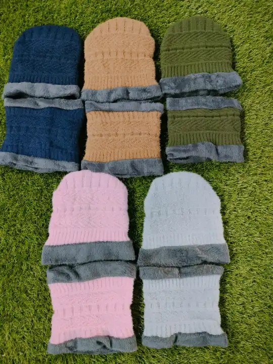 Woolen cap for women baine cap scarf Sardi ki topi winter cap for mans  uploaded by Ns fashion knitwear on 10/27/2023