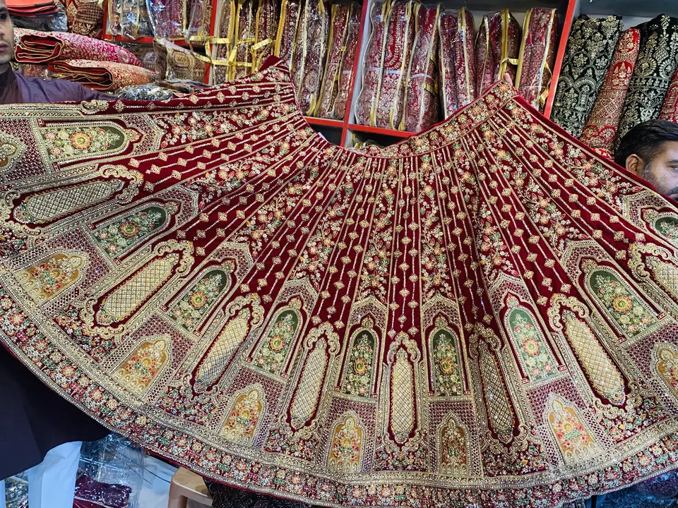 Lehnga multi work with double doppata uploaded by business on 10/27/2023