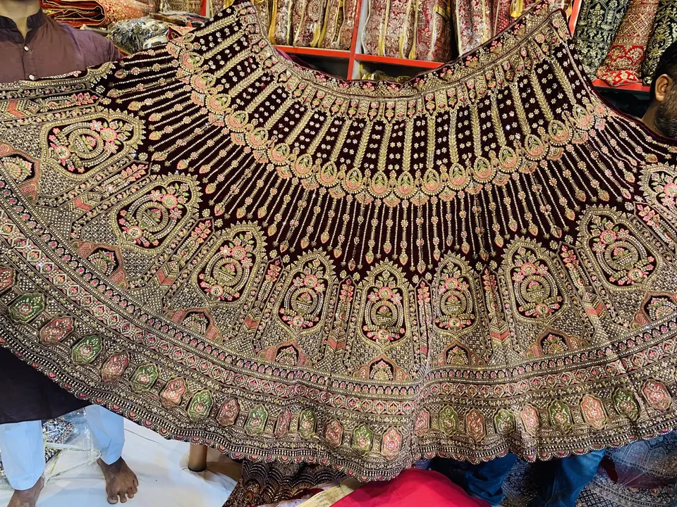Lehnga multi work with double doppata uploaded by Roopak garments on 10/27/2023