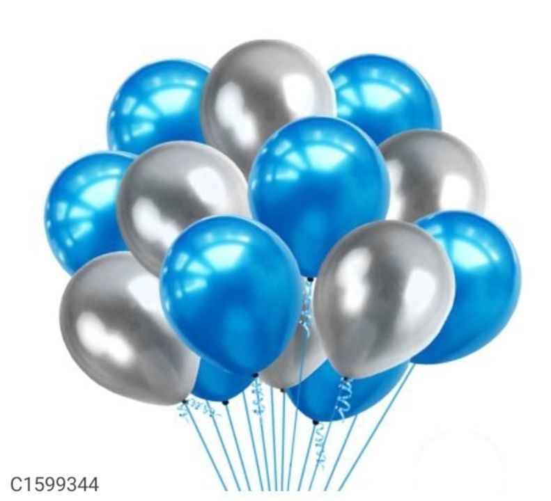 VIBRANT COLOURS COMBO PACK OF 500 BALLOONS BLUE AND SILVER BALLOON COMBO uploaded by SN creations on 3/23/2021