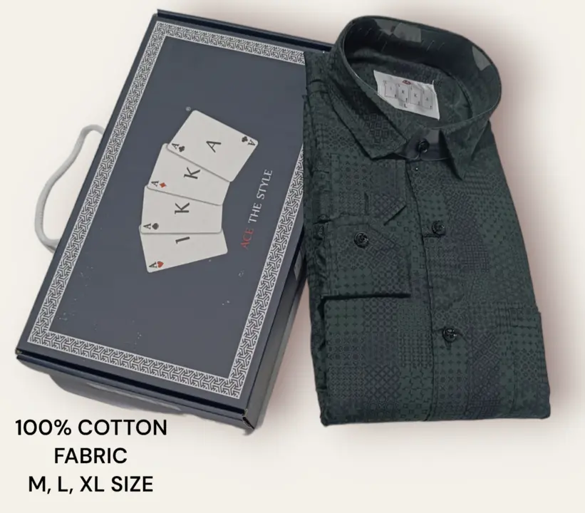 ♦️♣️1KKA♥️♠️ EXCLUSIVE 100% COTTON PRINTED BOX PACKING SHIRTS FOR MEN uploaded by business on 10/27/2023