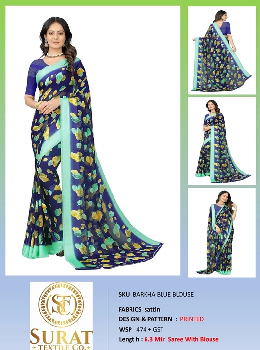 BARKHA BLUE BLOUSE  uploaded by Surat Textile Co. on 10/27/2023