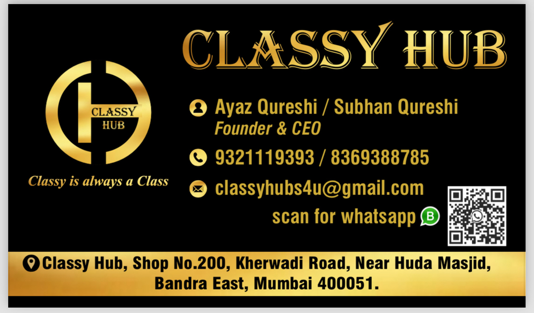 Visiting card store images of Classy hub