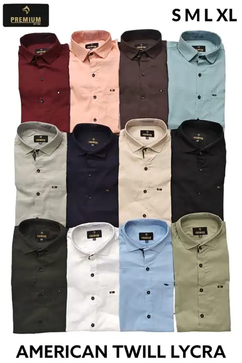 American twill lycra premium shirt in 12 colour uploaded by Gt apparels on 10/27/2023