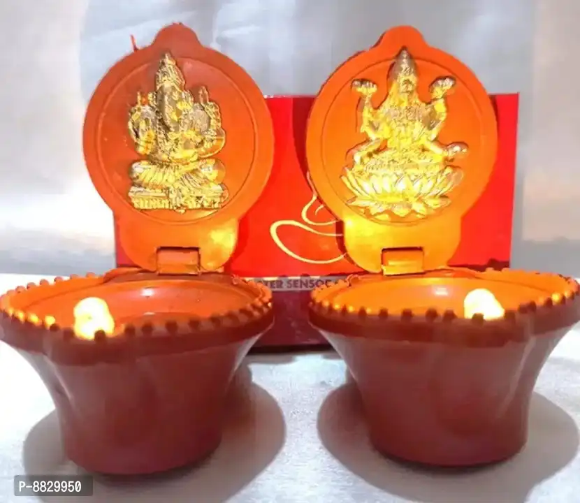 Water Sensor Activated LED Ganpati  Lakshmi Diya for Pooja, Dassehra, Diwali, Ganpati Festival uploaded by PHOENIX  on 10/27/2023