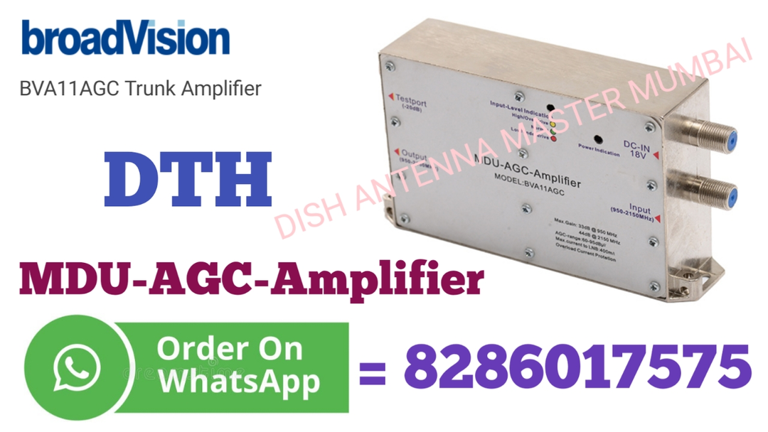 MDU-AGC-AMPLIFIER  uploaded by DISH ANTENNA MASTER MUMBAI on 10/27/2023