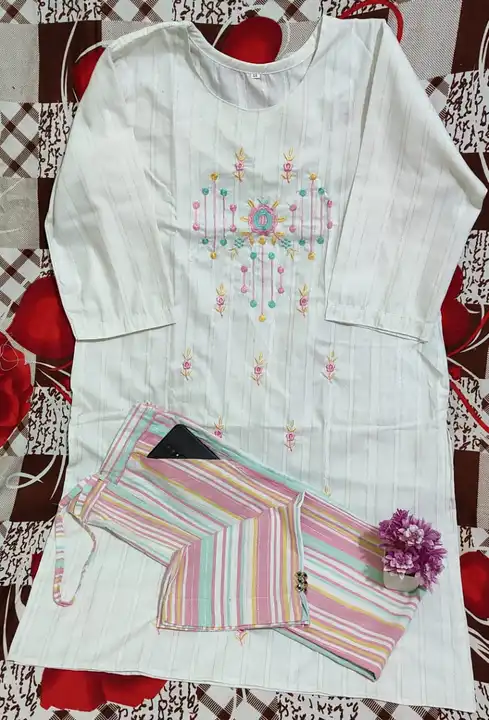 
Embroidery kurti trouser set 
 uploaded by ZUNAIRA ENTERPRISE on 10/27/2023