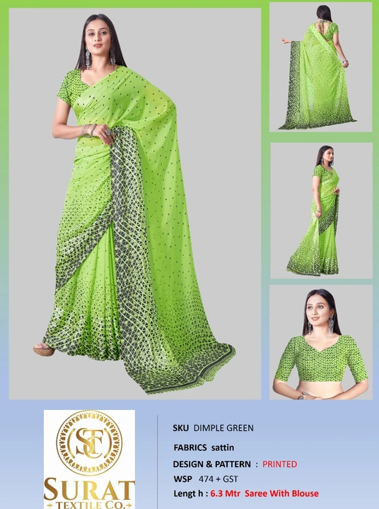 DIMPLE_ GREEN  uploaded by Surat Textile Co. on 10/28/2023