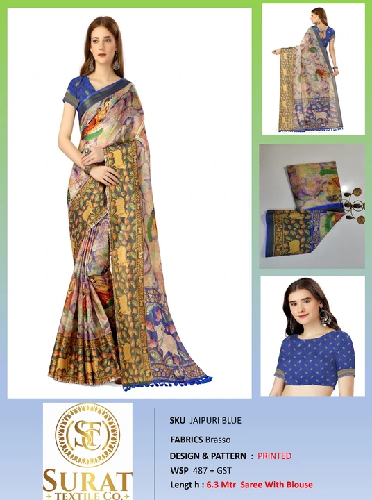JAIPURI_ BLUE  uploaded by Surat Textile Co. on 10/28/2023