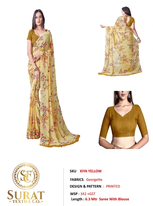 KIYA YELLOW  uploaded by Surat Textile Co. on 10/28/2023