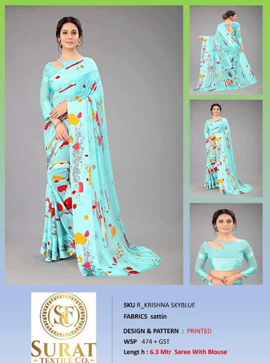 R_KRISHNA SKY BLUE  uploaded by Surat Textile Co. on 10/28/2023