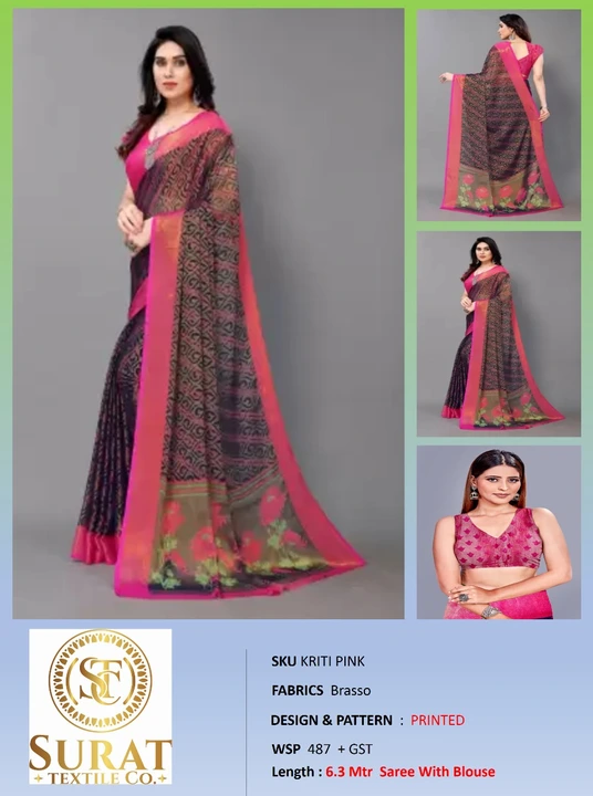 KRITI_ PINK  uploaded by Surat Textile Co. on 10/28/2023