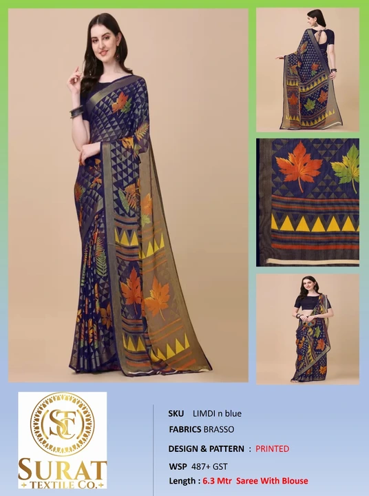 LIMDI_ NAVY BLUE  uploaded by Surat Textile Co. on 10/28/2023