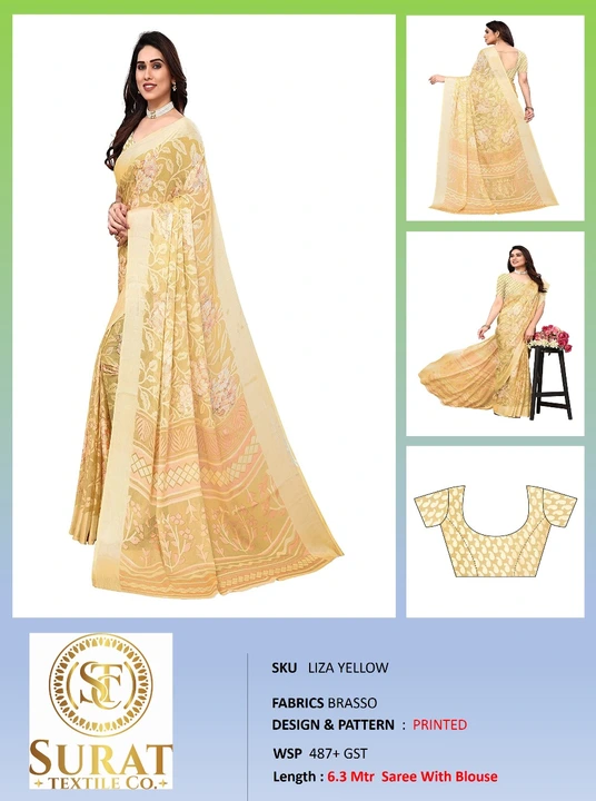 LIZA_ YELLOW  uploaded by Surat Textile Co. on 10/28/2023