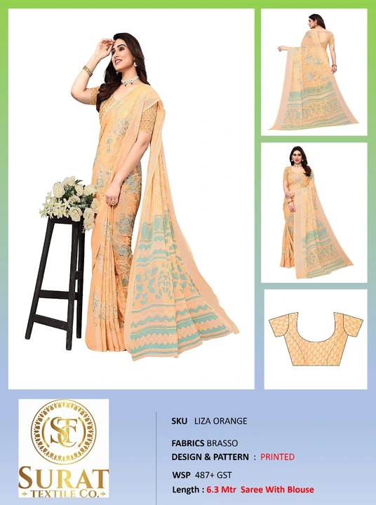 LIZA_ ORANGE  uploaded by Surat Textile Co. on 10/28/2023