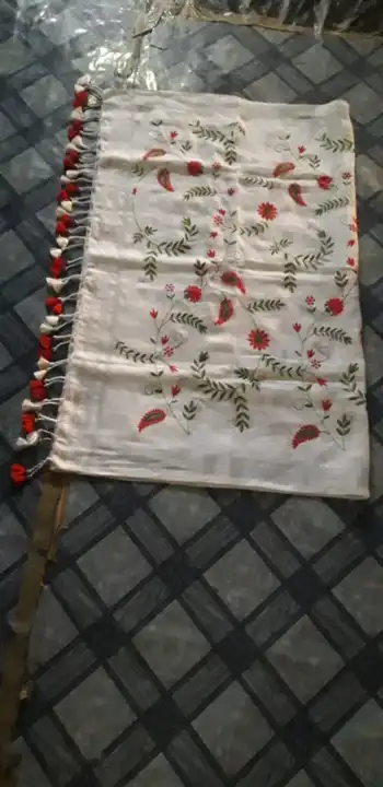 Cotton slub dupatta embroidery  uploaded by Harsh textile on 10/28/2023