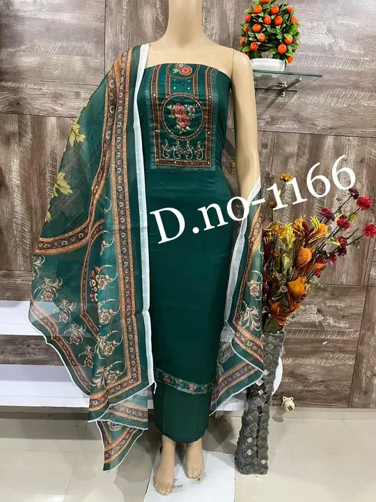 Reyon material with fancy print dupatta uploaded by business on 10/28/2023