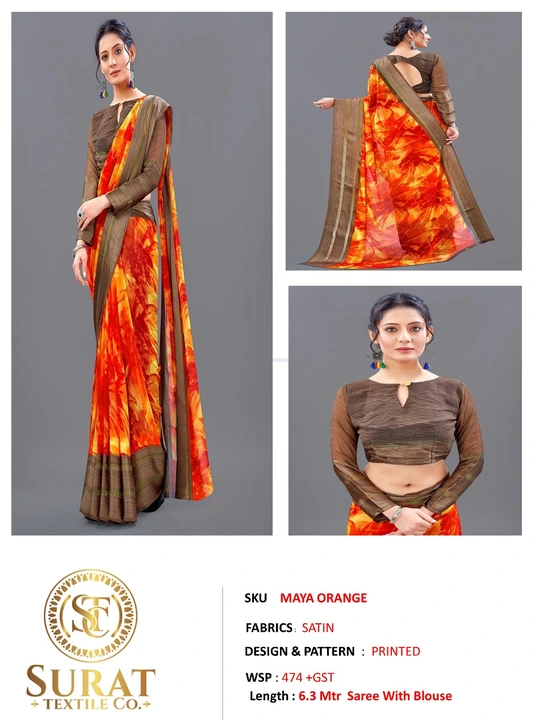 MAYA_ ORANGE  uploaded by Surat Textile Co. on 10/28/2023